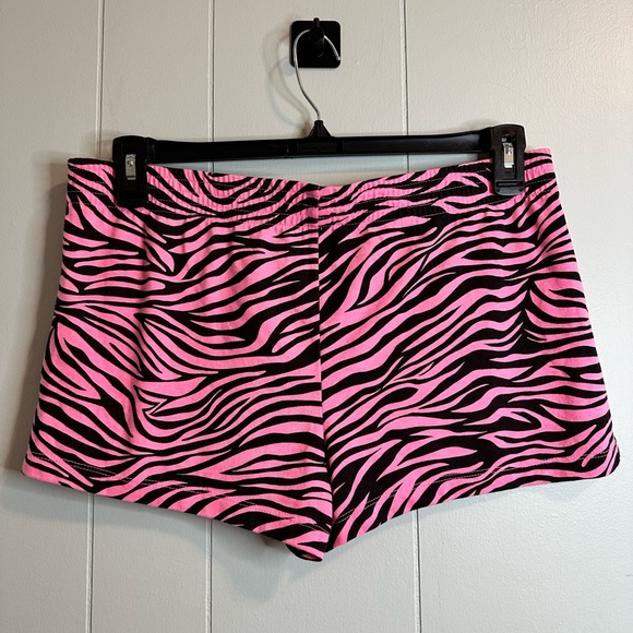 No Boundaries Pink / Black Zebra Mini Shorts - Picture 4 of 7